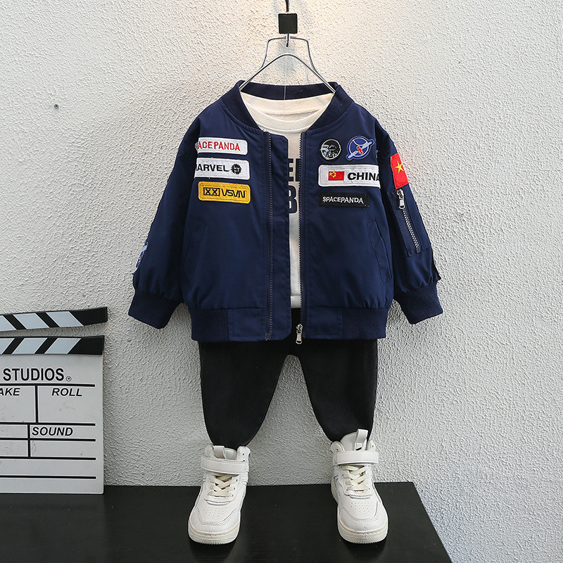 Veste d'uniforme militaire vide pour garçons, vêtements de printemps et d'automne 2023, nouveau beau haut pour enfants, tendance_voghion.com