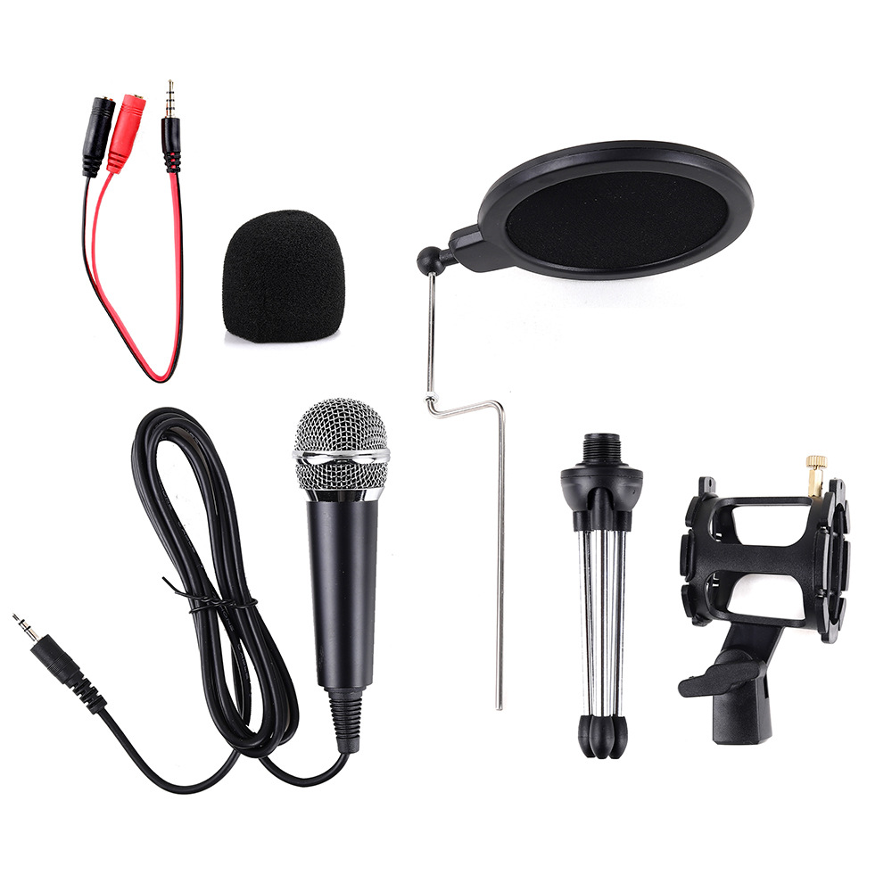 Micrófono de condensador popular transfronterizo karaoke YY grabación computadora doméstica equipo de clase de red móvil traje de micrófono en vivo
