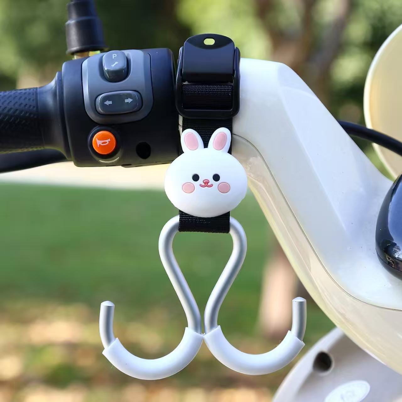 Black - Webbing Aluminum Double Hook Extended Style [Little White Rabbit]