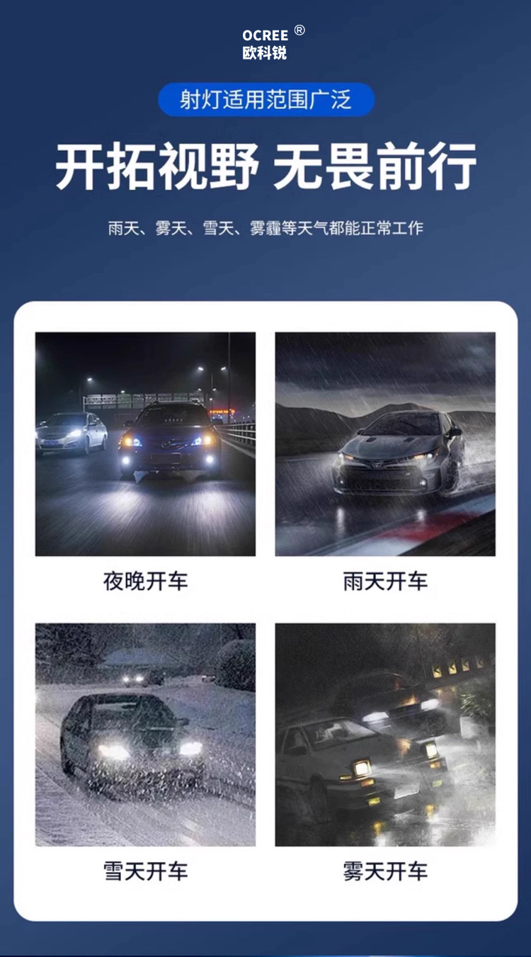 Laser Headlight Five-Bead Spotlight Paving Dual Laser Direct Ultra-Thin Mid-Grid Hidden Truck High-Power Laser Cannon
