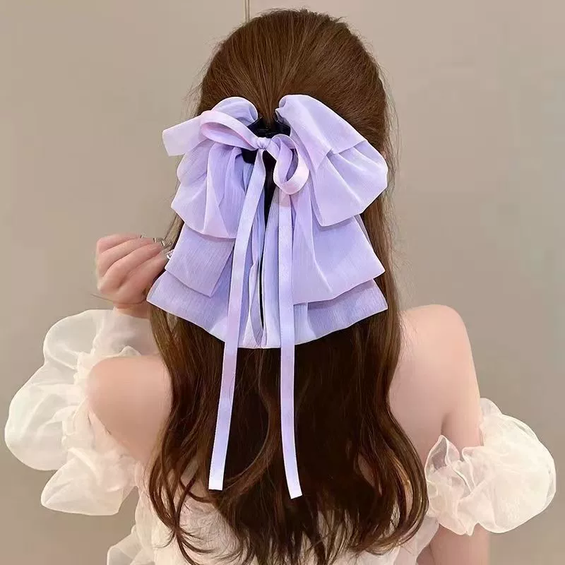 Шифоновые заколки для волос, крабовый булавка, акула, аксессуар для волос, французский стиль