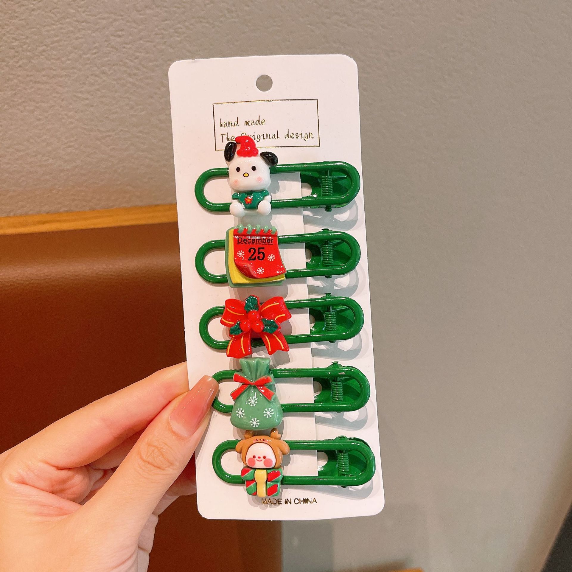 Navidad lindos clips de dibujos animados árbol de Navidad clip de metal clip de clip