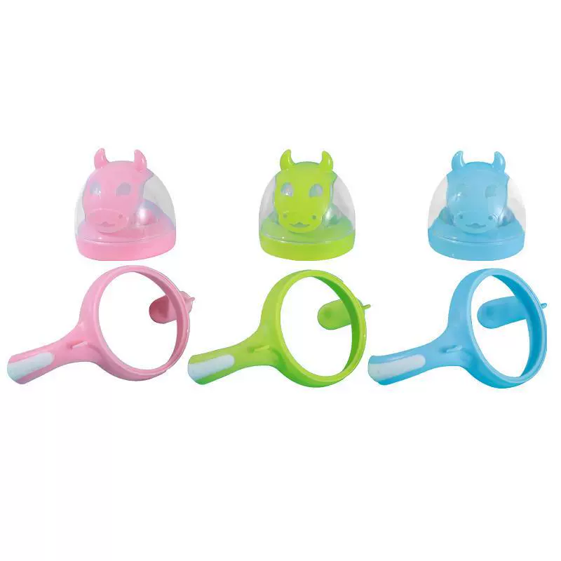 Feeding bottle, two-color handle, dust cover, accessories, 6cm, wide neck