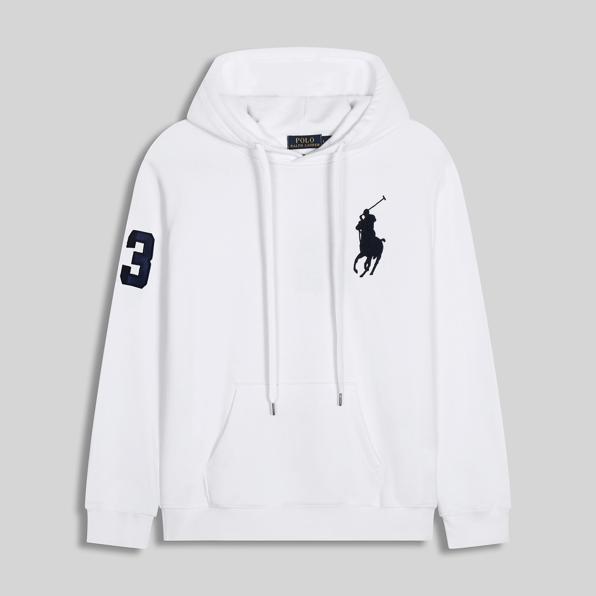 Polo Ralph Lauren Big Pony Hoodie Number 3 White