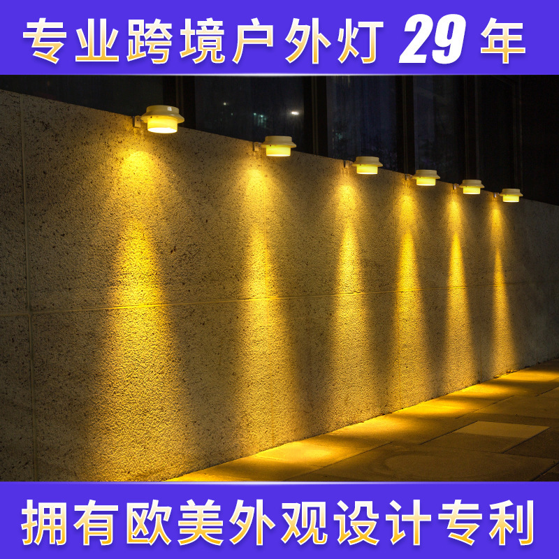 Foreign Trade Solar Garden Lights Home House Decoration Outdoor Garden Wall Lighting Fence Fence Outdoor Lights