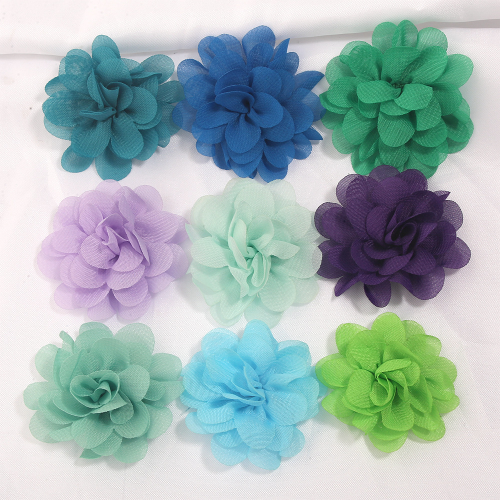 5cm chiffon jewelry flowers DIY hair accessories, shoe and hat head flowers, decorative accessories, clothing accessories, DIY loose beads accessories