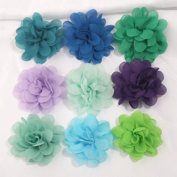 5cm chiffon jewelry flowers DIY hair accessories, shoe and hat head flowers, decorative accessories, clothing accessories, DIY loose beads accessories