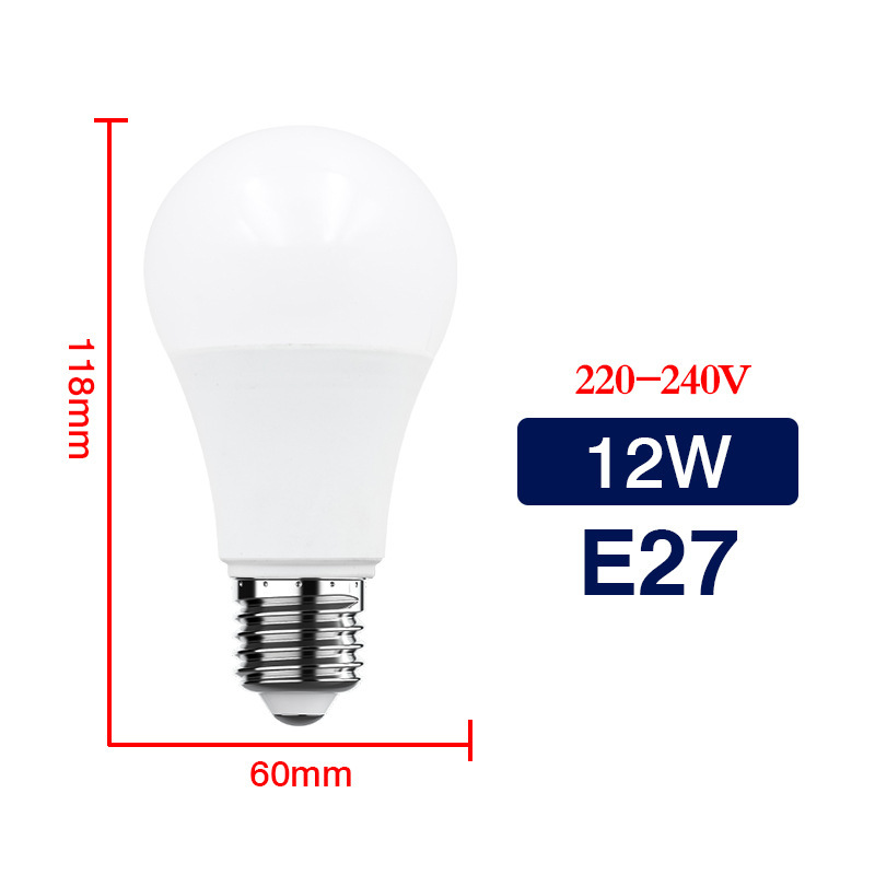 クロスボーダー LED ネジ電球 e27 電球ランププラスチックパッケージアルミ超高輝度屋内照明家庭用省エネ電球卸売|undefined