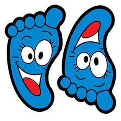 Foot stickers painted on tiles footprints, living room floor stickers, stairs and steps, children's kindergarten, cute little feet stickers