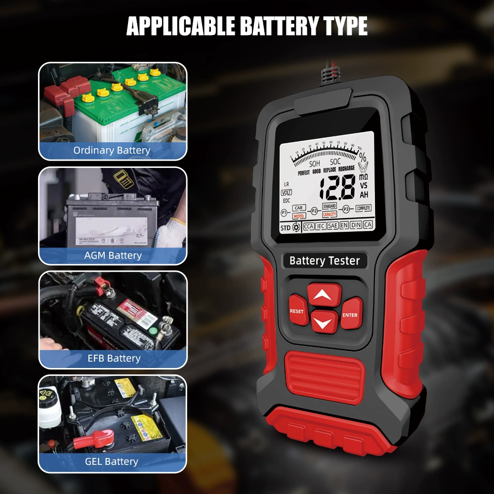 E-FAST Автомобильный детектор батареи 12 v24 v Срок службы аккумулятора Тестер внутреннего сопротивления мотоцикл аккумулятор