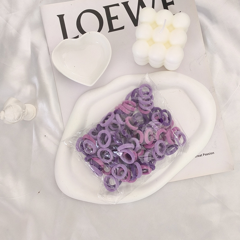 Solo al por mayor cuerda de pelo negro banda de pelo femenino estilo coreano alta elasticidad no duele el pelo banda de goma corbata alta Cola de Caballo accesorios para el cabello del bebé