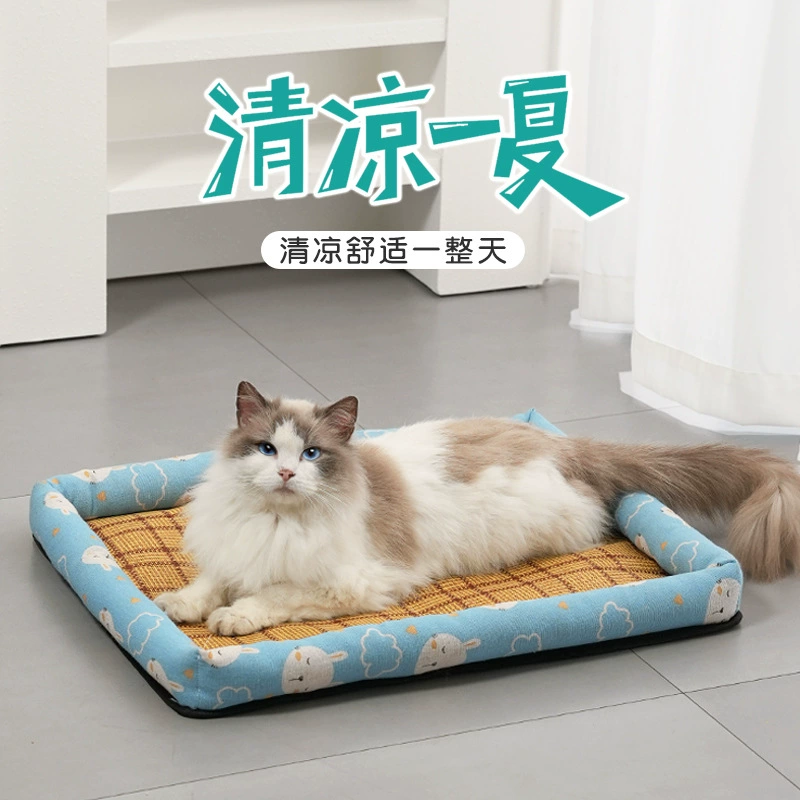 Самый продаваемый коврик для домашних животных Amazon, лежанка для собак, охлаждающий спальный коврик, коврик из ротанга, лежанка из антипригарного меха, летний ледяной коврик для кошек.