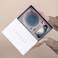 窯変陶磁器カップ高顔値午後茶マグカッププレゼントコーヒーカッププルカップ大学イベントプレゼントカスタマイズ