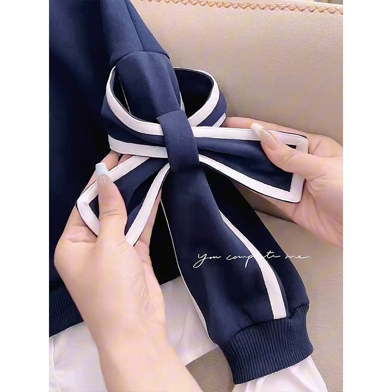 女童时髦卫衣秋装新款儿童设计感上衣韩版女孩假两件衬衫洋气春装|undefined