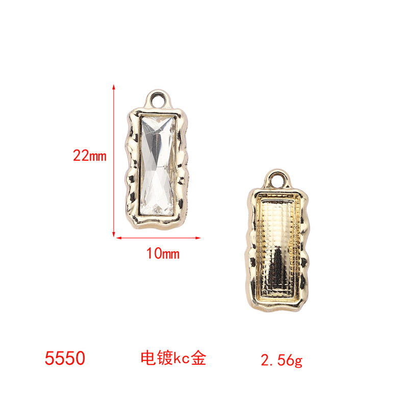 天然石のカット面を持つ長方形、円形、楕円形の単穴クリスタルDIYアクセサリーペンダントDIYジュエリーアクセサリー在庫あり|undefined