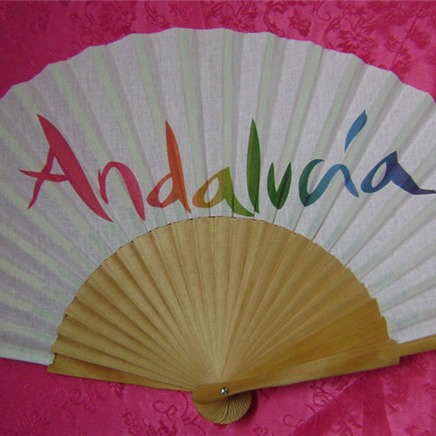 Contenido puede ser personalizado producción pintura hueso Lotus hueso de madera ventilador de superficie de producción español ventilador 23cm ventilador de madera