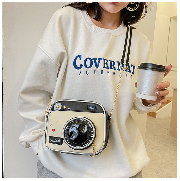 554g Weight Polyester Lining Material Zipper Closure Type Single Shoulder Strap Strap Type Camera Bag Bags Type Casual, Daily Occasion Polyester Material Geometric Pattern All Seasons Season Unisex Gender Cute Style Square Shape Pink, Red, Black Color Medium Size Unisex Medium Geometric Square Zipper Camera Bag 3