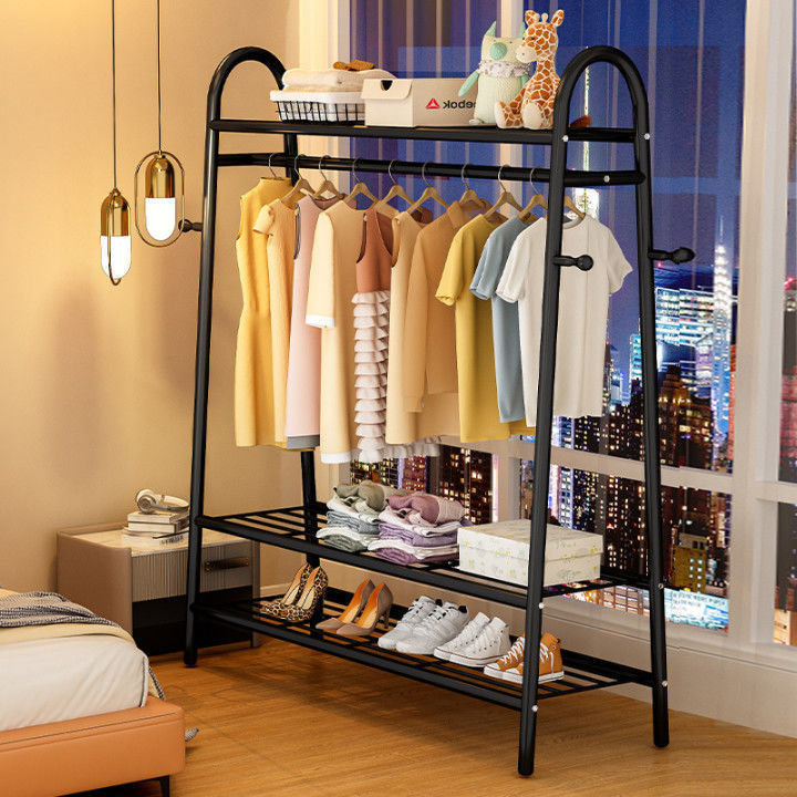 Clothes Hanger Floor-Standing Household Student Dormitory Folding Clothes Hanging Shelf in Bedroom Simple Storage and Arrangement Cooling Rod