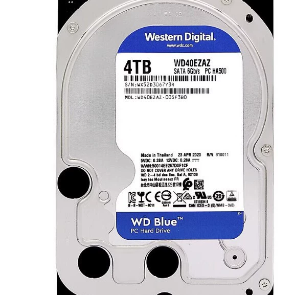 Подходит для WD/Western Digital WD40EZAZ настольный жесткий диск 4 ТБ, синий диск, оригинал