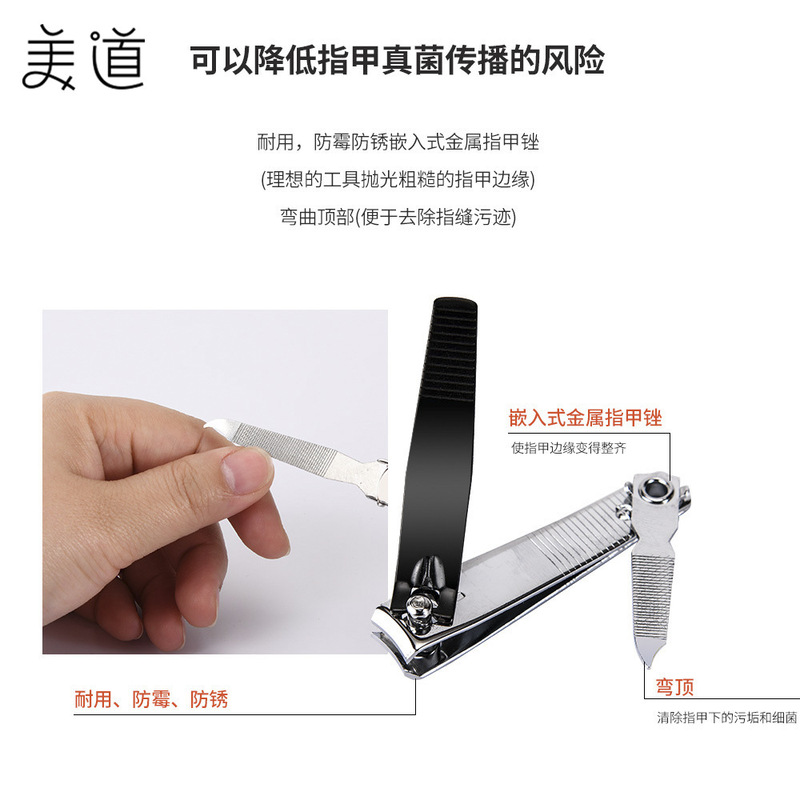 in stock 602 Nail Clipper small size Chrome Plated Carbon Steel Manicure Nail Clipper 608 Belt File Electrophoresis Black Belt Grinding File Nail
