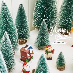 ミニクリスマスツリーのデスクトップの置物DIY松の木のクリスマスの装飾クリスマスの白い雪のメーカーのクリスマスのおもちゃ