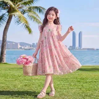 女孩2026新款洋气千金风碎花公主裙子女童甜美连衣裙夏装儿童韩版