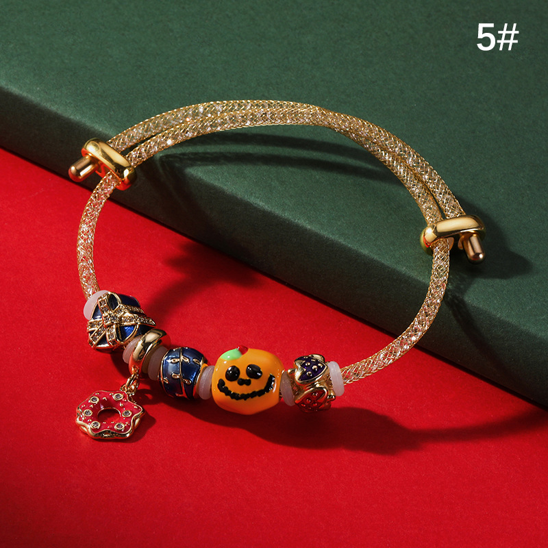 Fashion Cartoon Copper Enamel Inlay Zircon Bracelets 1 Piece