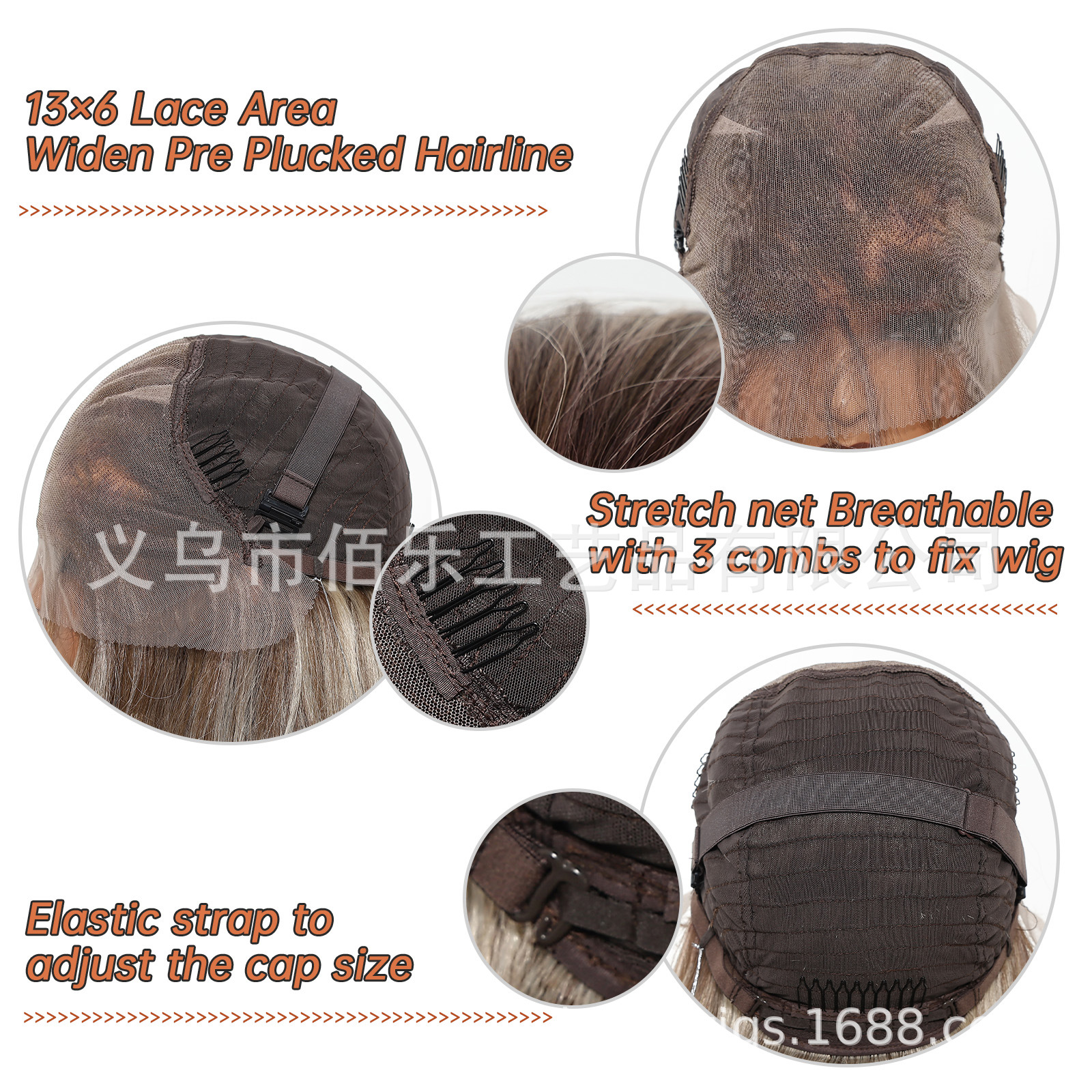 Encaje de área grande 13*6 peluca marrón mixto cabello largo y liso venta caliente europea y americana cubierta completa lace wig