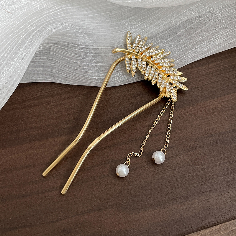 Peine de cuatro dientes perezoso, cabeza de bola, placa fija, artefacto para el cabello femenino 2025 nuevo peine para el cabello, horquilla en forma de U, tocado de horquilla