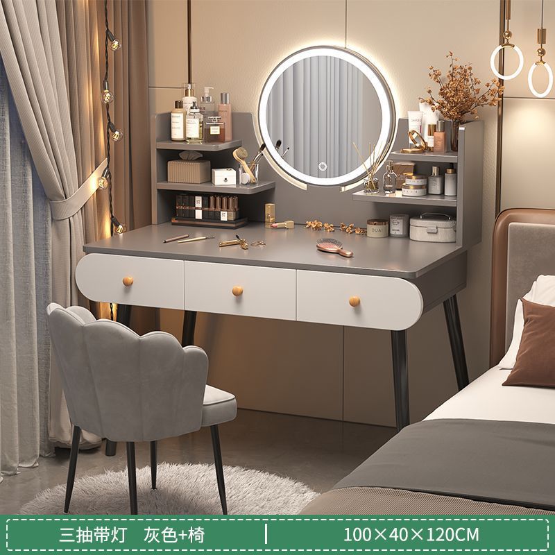 Comodador doméstico moderno y simple dormitorio梳妆eta mesa de maquillaje mesa de maquillaje 2025 nueva chica pequeña lujo ligero