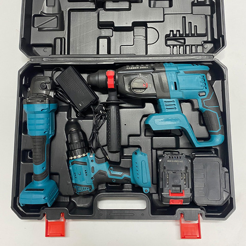 Power tool set wholesale lithium battery three or four piece set home improvement factory multifunctional lithium battery power tool
