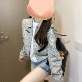 春秋外套女秋季年新款小众设计感气质显瘦小个子短款夹克上衣