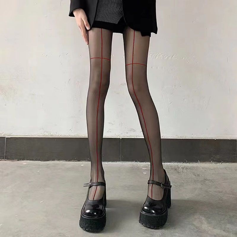 愛の白いストッキングの女性の春夏の薄いタイプの甘い蝶結びの白いタイツのロリータの丸い波はjk黒い糸をつけます。|undefined