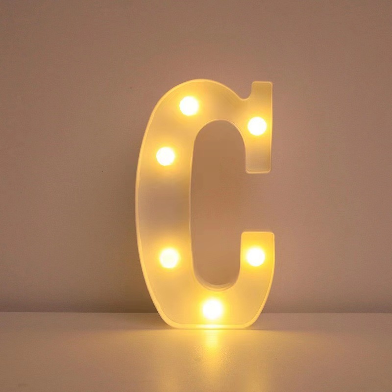 26 lámparas de letras INS viento digital modelado luz de atmósfera propuesta de boda fiesta de cumpleaños decoración de luces