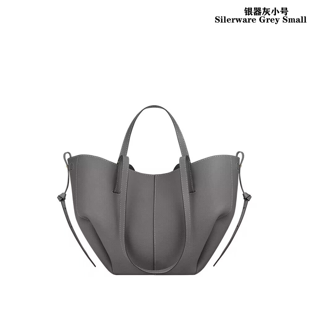 现货秒发polene翅膀包真皮Cyme单肩腋下包小众法式大容量托特包 - Thumbnail 18