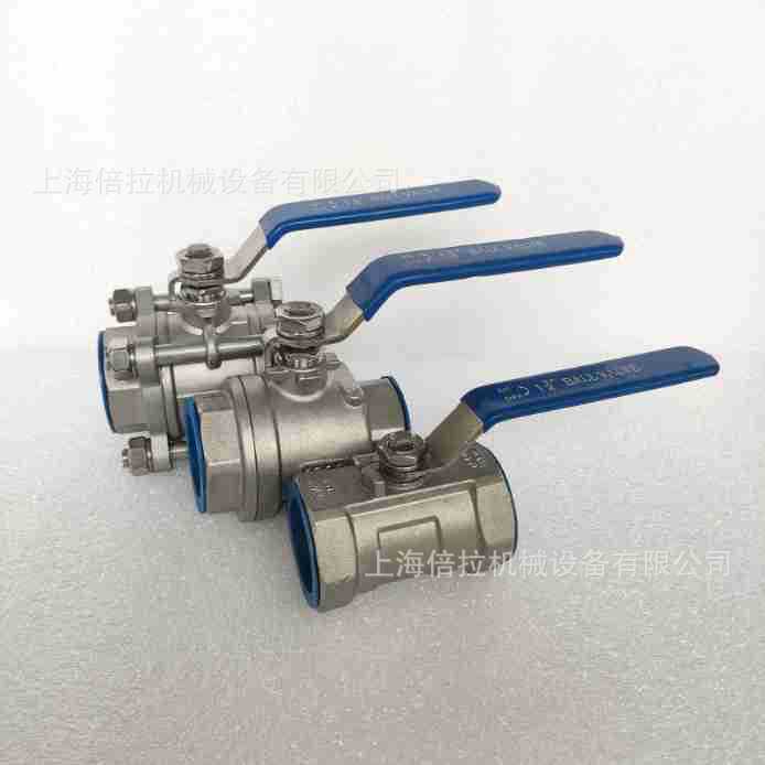 TENHEFLOW不锈钢一片式球阀B101内螺纹气动水开关阀门2 1/2