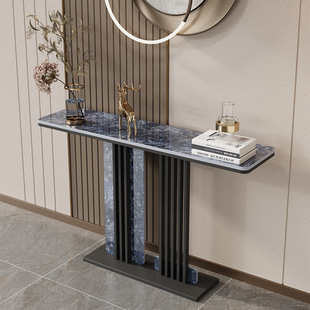Wholesale Csp1 Slate Italian Accessible Luxury Entry Creative Home End View Table Decoration Wall Artistic Semicircle Entrance Hall