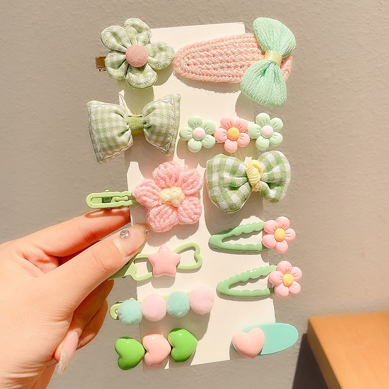 Clip de cabello de dibujos animados para bebés, cabello de bebés poco no lesiones, clip de cabello fetal, clip de tela para niñas, clip de cabello de sudor roto, adornamiento para el cabello