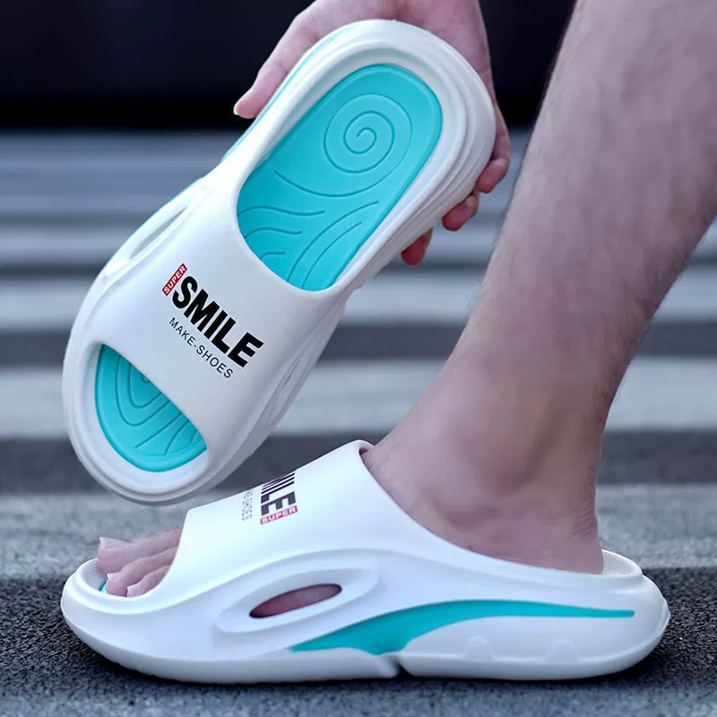 Мужские спортивные тапочки летом износостойкое и толстая подошва носить в помещении, противоскользящие и вонючие новые мужские пляжные досуг