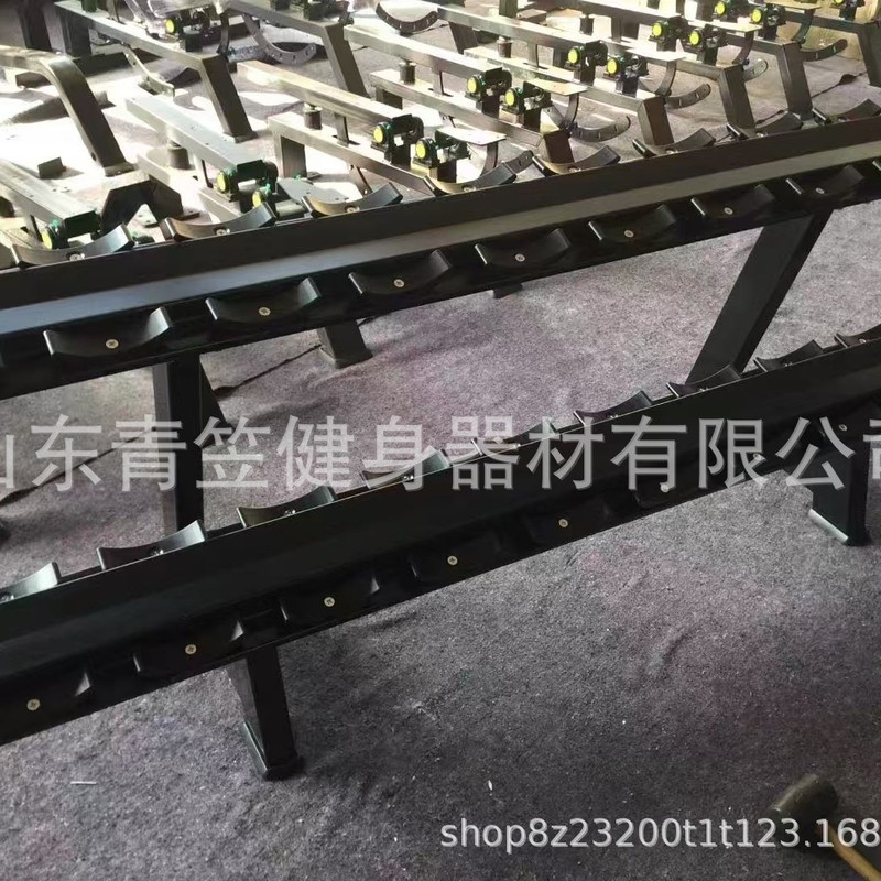 商用哑铃架5对6对10对哑铃架商用健身房私教专用双层十副哑铃架|undefined