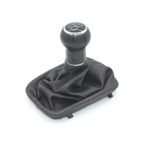 Suitable for Audi C5A6 Car Gear Shift Head Dust Cover Set Black Leather Gear Shift Handle Accessories