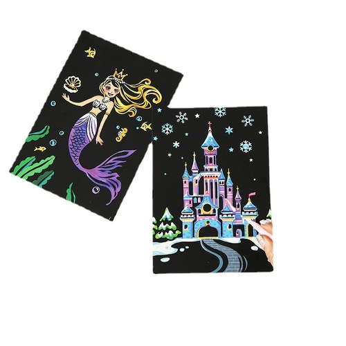 [Children's Scratch Painting] Fantasy Children's Scratch Painting Handmade DIY Scratch Paper Children's Painting Gifts Factory Direct Sales