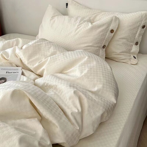 Light luxury jacquard 60 count long-staple cotton bed four-piece set 100 pure cotton high-end bedding men's quilt cover sheets 4
