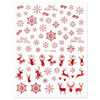 Nail stickers, Christmas fake nails contains rose for nails, 2022, pink gold, with snowflakes