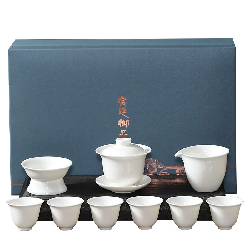 High-end tea set, tea cup for office, light luxury style
