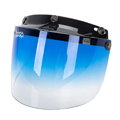 hot sale three-button motorcycle: Dəbilqə (Kaska) aksesuarları - gradient-blue-lenses