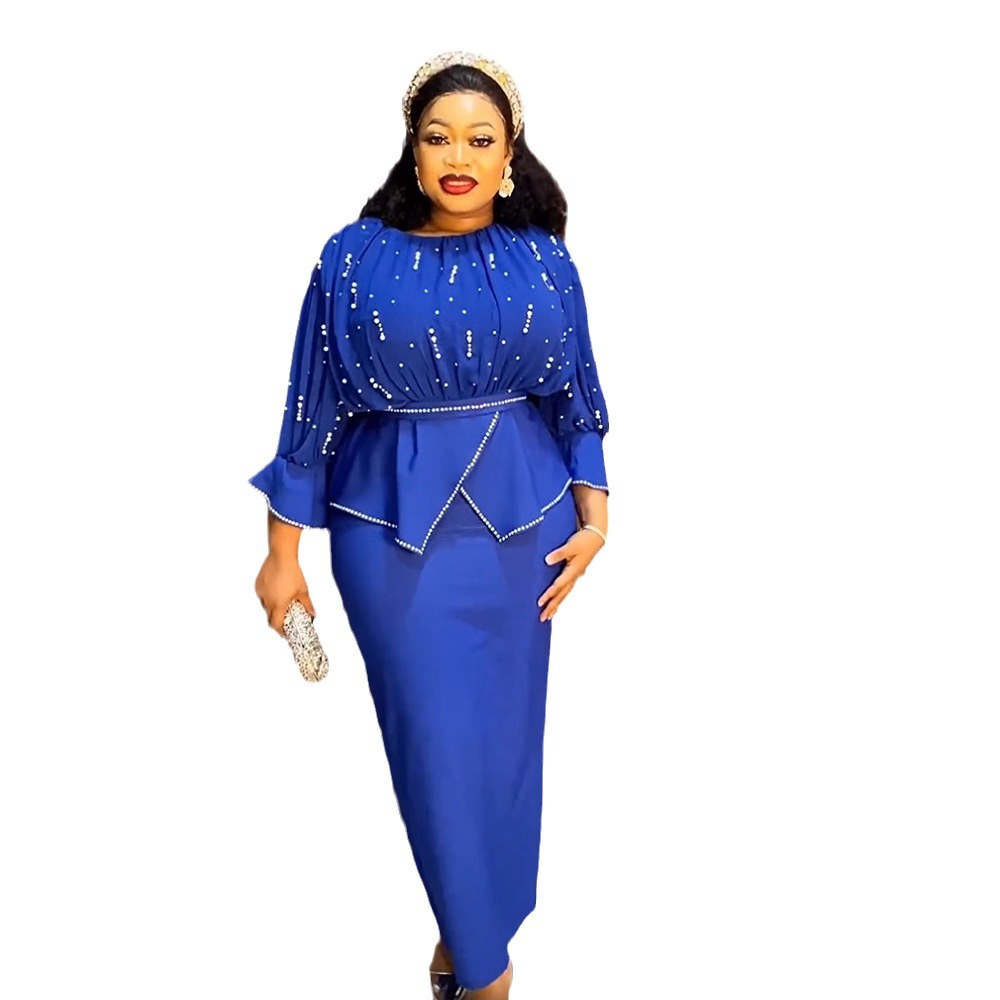 Γυναικεία Ρούχα Φόρεμα για μετακινήσεις, γυναικεία ρούχα, μεγάλο μέγεθος, τοπ + φούστα, σετ δύο τεμαχίων_voghion.com