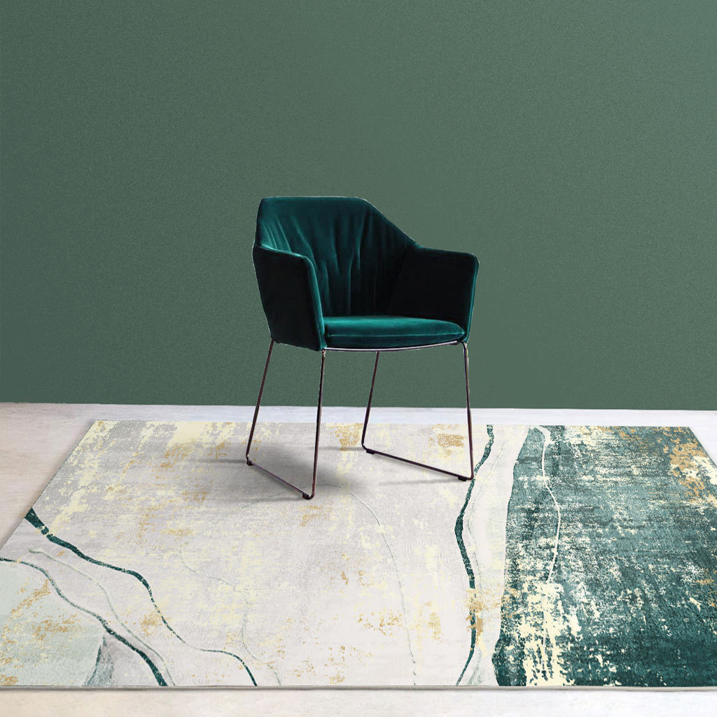Cross-border Living Room Carpet American Style Light Luxury High-end Bedroom Bedside Floor Mat Entire Large Carpet Villa Hallway Simple