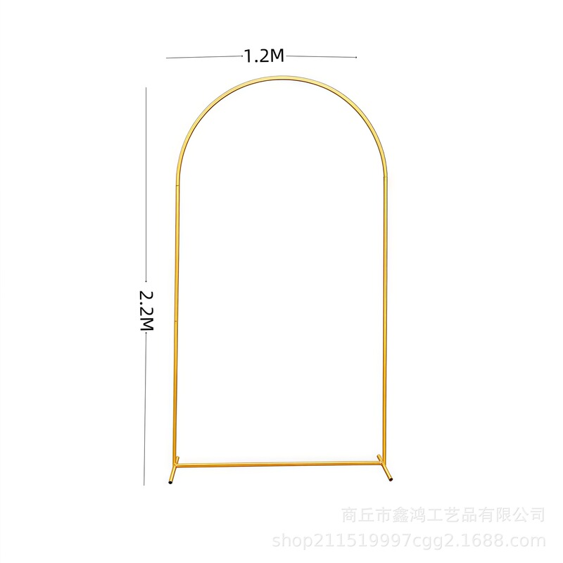結婚式の小道具アイアンゴールドスリーピースカーブシェルフ結婚式のウェルカムオーナメントフラワースタンドバルーンアーチステージスタンド|undefined