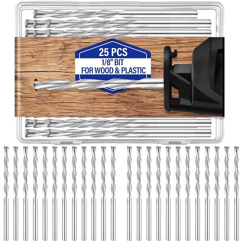 50 Pieces of 1/ 8inch Drill Bits, Used for Wood and Plastic Pilot Hole Cutting, Drill Bit Diameter Wood Milling Spiral Saw 50 Pieces of 1/ 8inch Drill Bits, Used for Wood and Plastic Pilot Hole Cutting, Drill Bit Diameter Wood Milling Spiral Saw